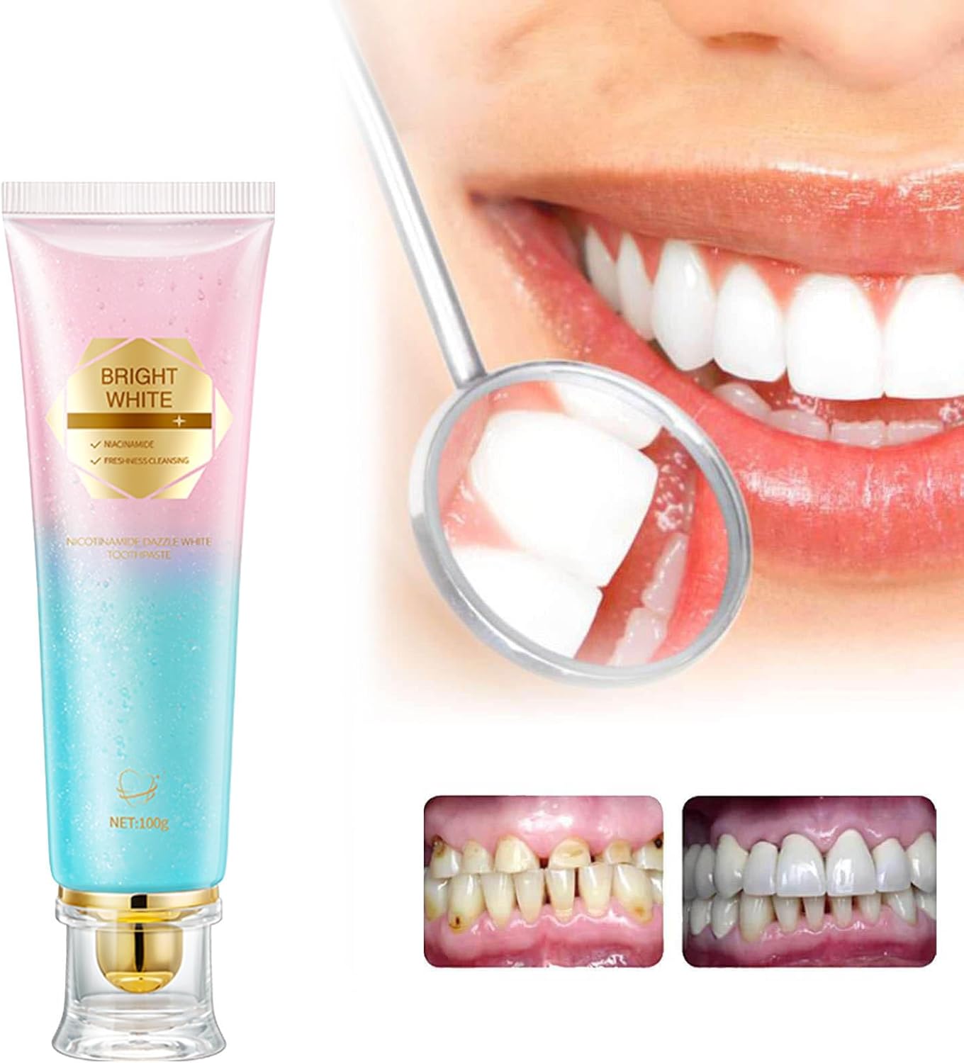 🌸 Dentifrice Blancheur Premium 🌸 معجون تبييض الأسنان الفاخر