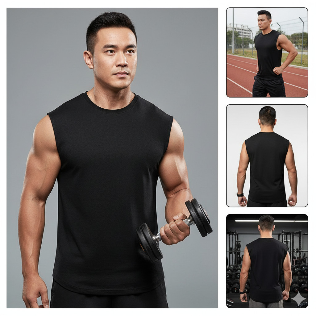 Débardeur Homme Classique Noir - Confort et Style Essentiel