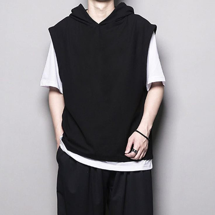 Débardeur à Capuche Homme Noir Oversize - Confort et Style Streetwear