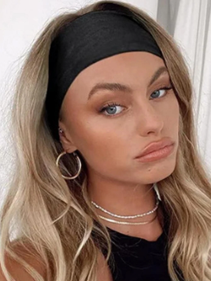 Bandeau Cheveux Noir Large - Accessoire Tendance & Confort Quotidien