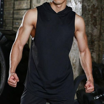 Pack Performance Athlétique : 2 Débardeurs à Capuche Homme - Noir & Gris