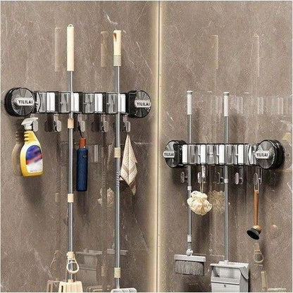 Accroche Balai Mural Sans Percer,Ventouse Support Balais Mural Avec Capacité de Charge