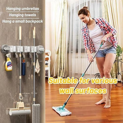 Accroche Balai Mural Sans Percer,Ventouse Support Balais Mural Avec Capacité de Charge