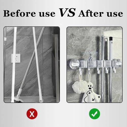 Accroche Balai Mural Sans Percer,Ventouse Support Balais Mural Avec Capacité de Charge