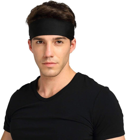 Bandeau de Sport Noir pour Homme - Performance et Maintien Anti-Transpiration