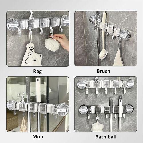 Accroche Balai Mural Sans Percer,Ventouse Support Balais Mural Avec Capacité de Charge