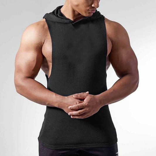 Débardeur à Capuche sans Manches pour Homme - Idéal Sport & Musculation