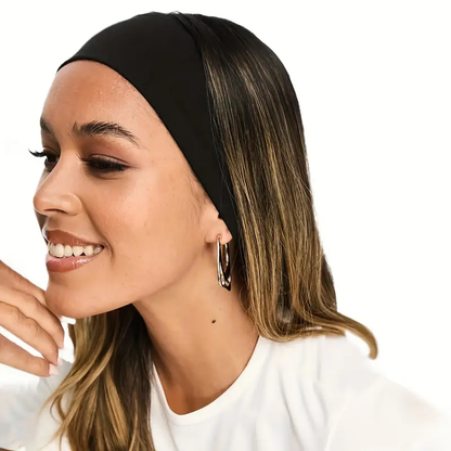 Bandeau Cheveux Noir Large - Accessoire Tendance & Confort Quotidien