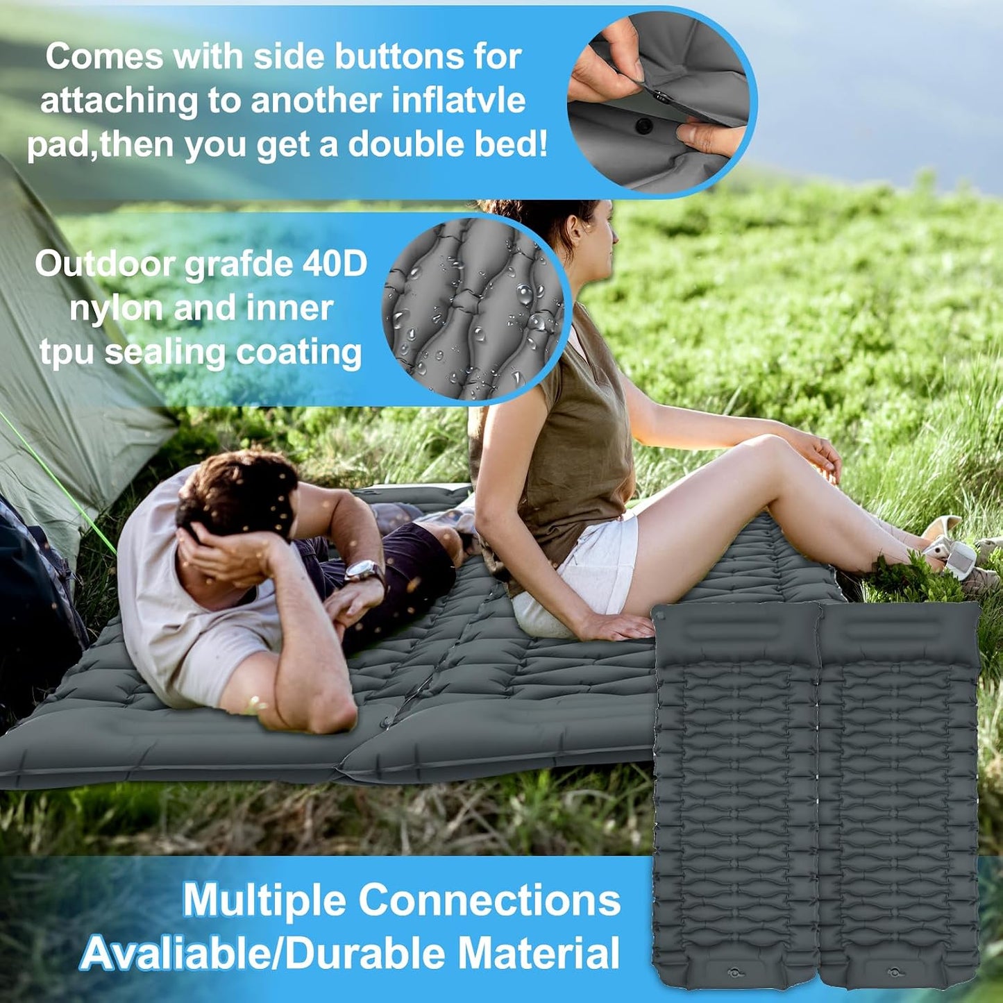 🏕️ Matelas Camping Gonflable 🏕️ مرتبة تخييم قابلة للنفخ