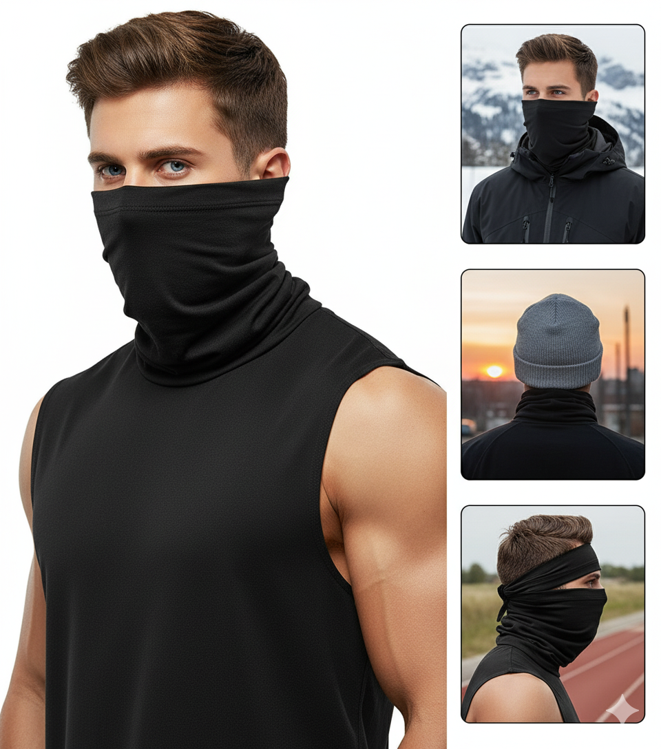 Tour de Cou / Cache-Cou Multifonction Noir - Protection et Confort