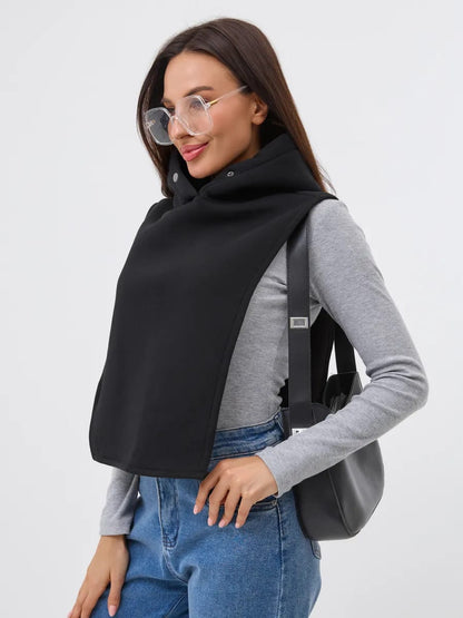 Pack Accessoires de Tête Noir Minimaliste : Snood à Capuche, Bandeau, Durag & Casque Audio Contrasté
