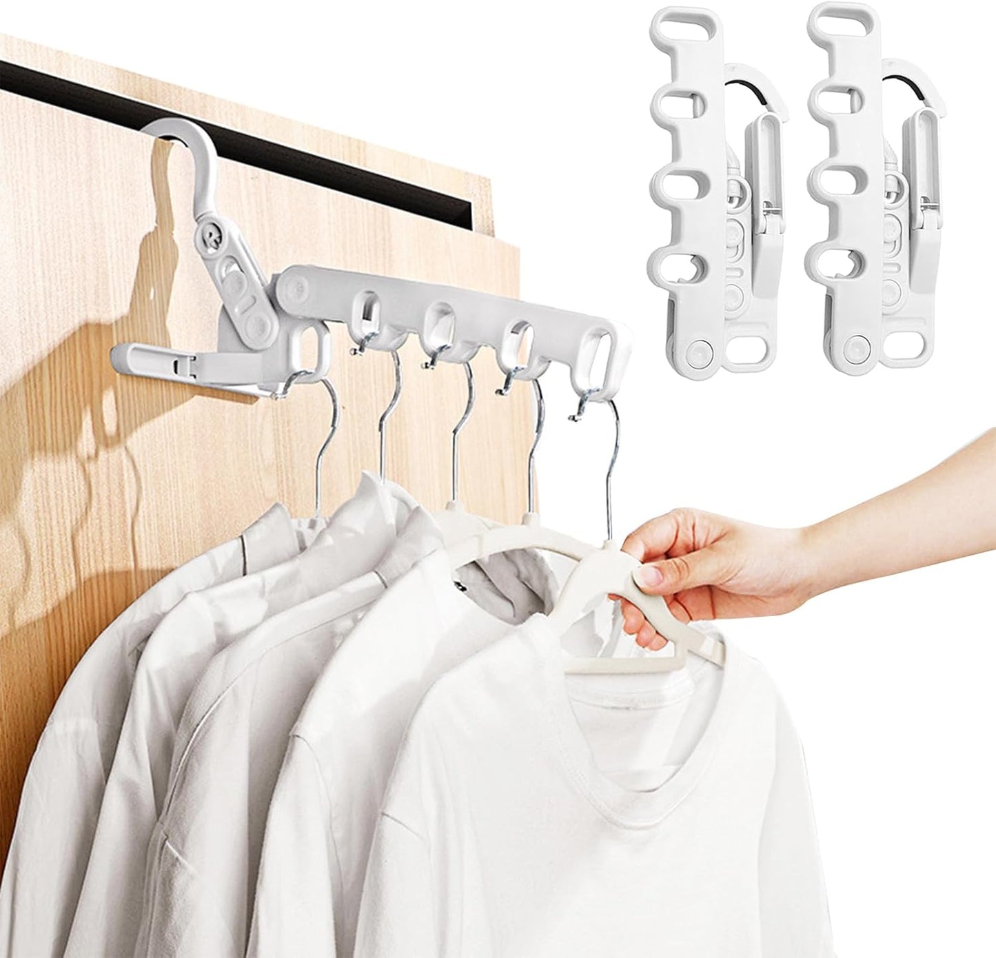 👕 Cintre Pliable 5-en-1 👕 علاقة ملابس 5 في 1