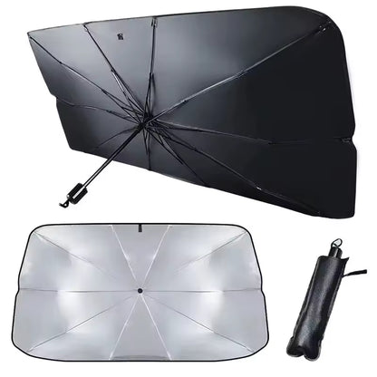 Pare-soleil de voiture, pare-brise avant, colle argentée, résistant aux Uv, pliable, accessoires de protection solaire pour voiture