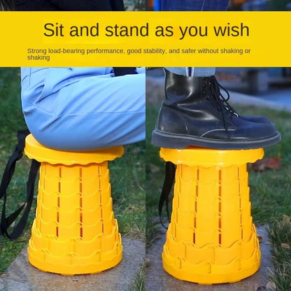 Tabouret Pliant Télescopique Portable, Piste Rétractable, Voyage, Randonnée, Plage, Camping en Plein Air