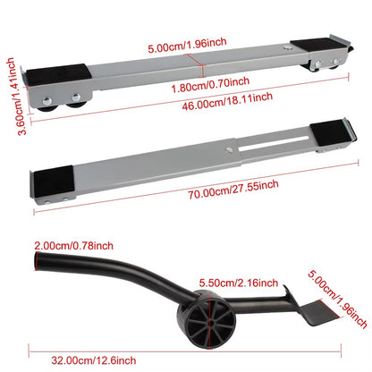 Support roulant extensible parallèle pour Machine à laver Frigo ou réfrigérateur