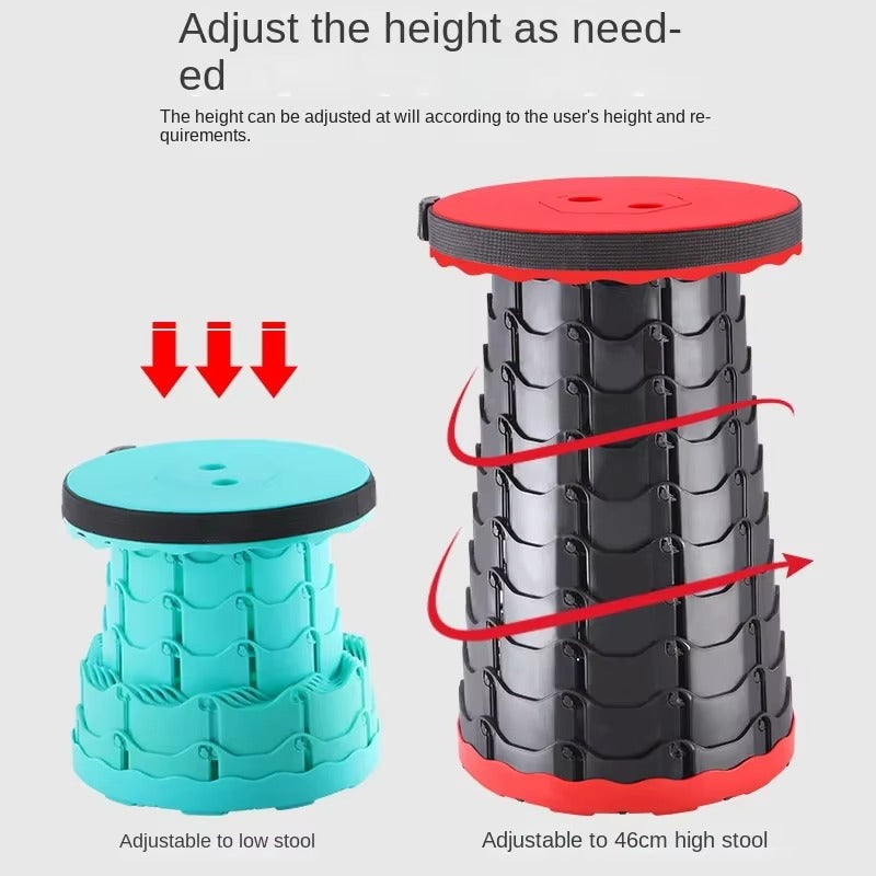 Tabouret Pliant Télescopique Portable, Piste Rétractable, Voyage, Randonnée, Plage, Camping en Plein Air