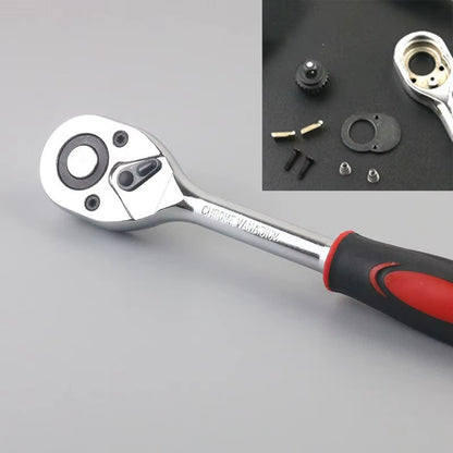 TCFUNDY Ensemble de 46 clés à cliquet combinées (14 clés à douille) pour réparation automobile