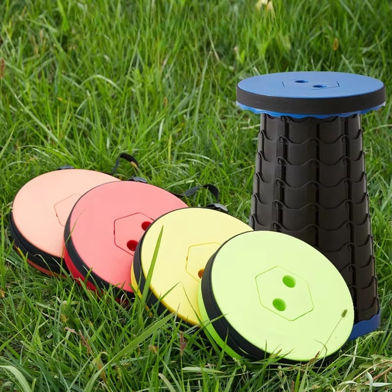 Tabouret Pliant Télescopique Portable, Piste Rétractable, Voyage, Randonnée, Plage, Camping en Plein Air