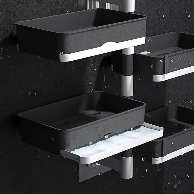 Porte-savon mural rotatif multicouche auto-adhésif pour bureau, cuisine, maison, dortoir