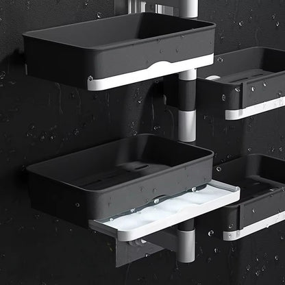 Porte-savon mural rotatif multicouche auto-adhésif pour bureau, cuisine, maison, dortoir