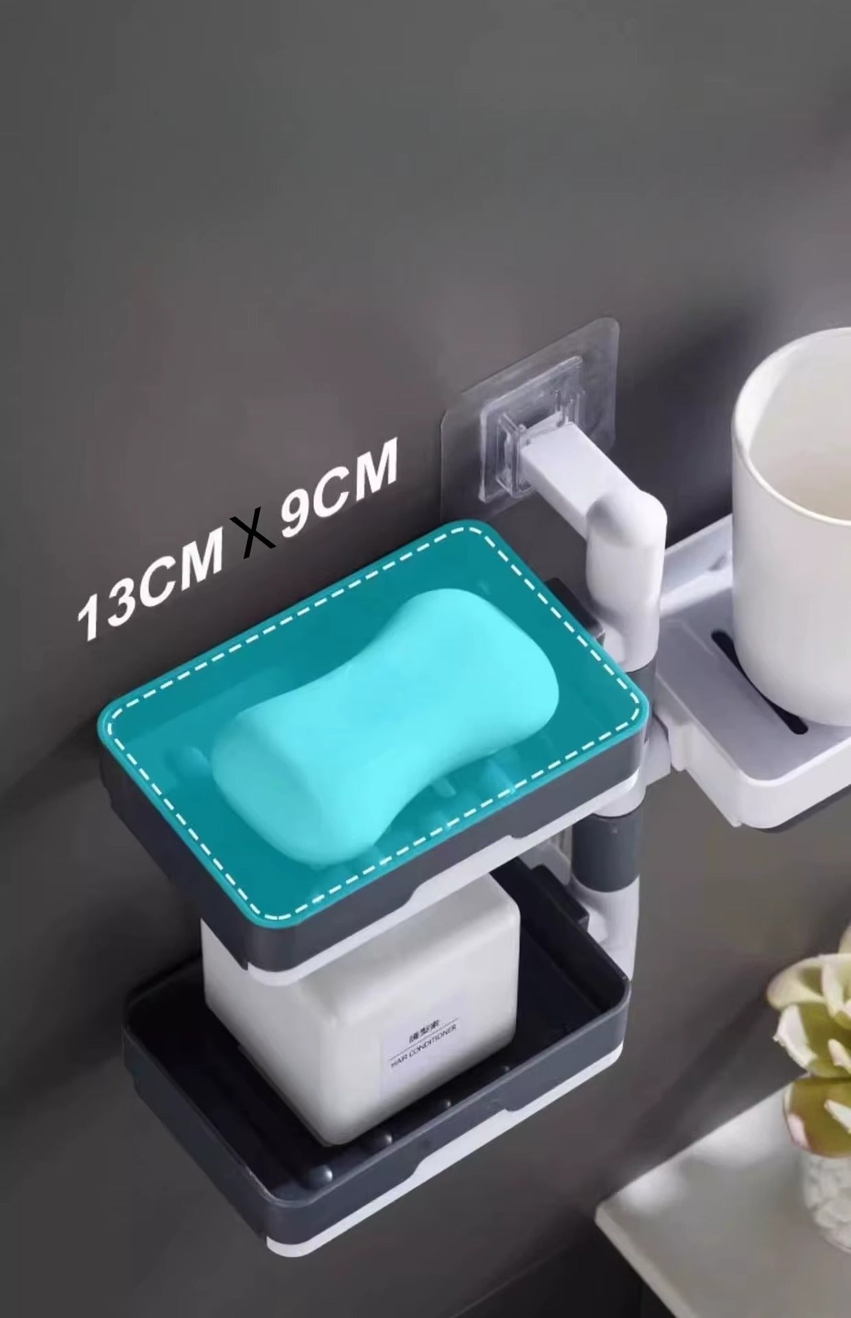 Porte-savon mural rotatif multicouche auto-adhésif pour bureau, cuisine, maison, dortoir