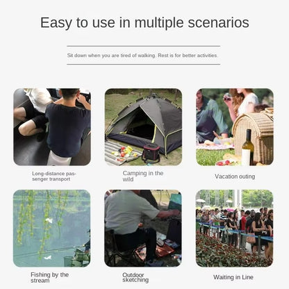 Tabouret Pliant Télescopique Portable, Piste Rétractable, Voyage, Randonnée, Plage, Camping en Plein Air