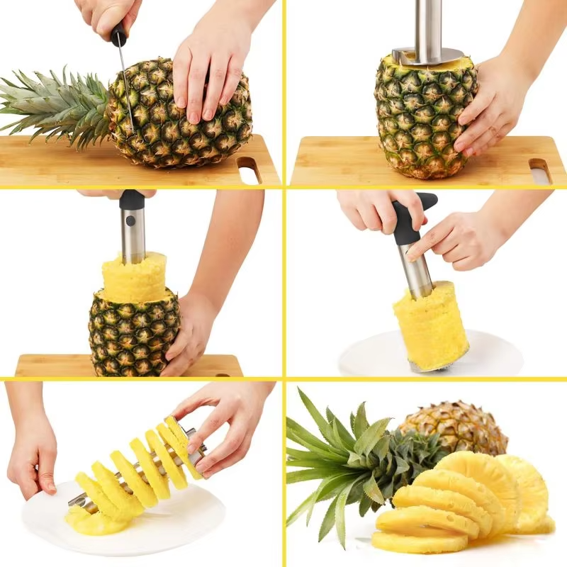 🍍🔪 Trancheur Ananas Inox قطاعة أناناس ستانلس