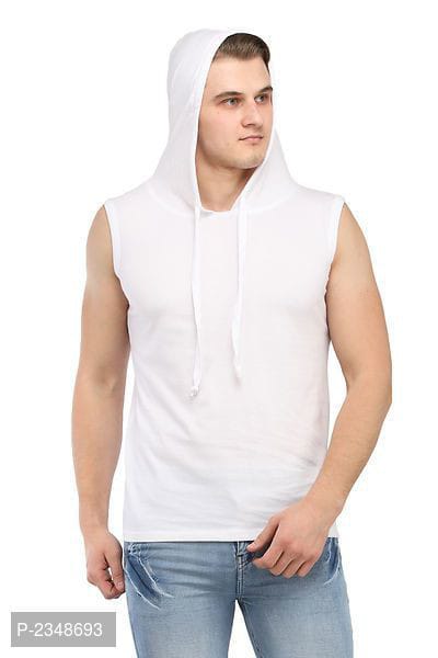 Débardeur à Capuche Homme Blanc Pur - Style Urbain et Confort Athleisure