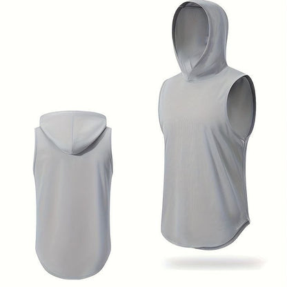 Débardeur à Capuche Sportif Gris - Léger et Respirant