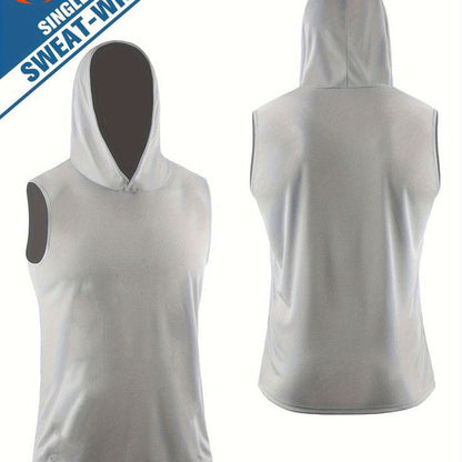 Débardeur à Capuche Sportif Gris - Léger et Respirant