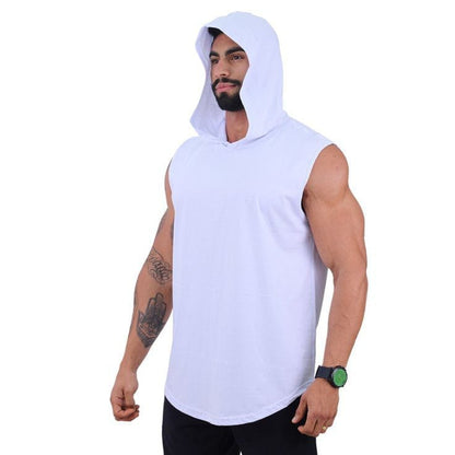 Débardeur à Capuche Homme Blanc Pur - Style Urbain et Confort Athleisure