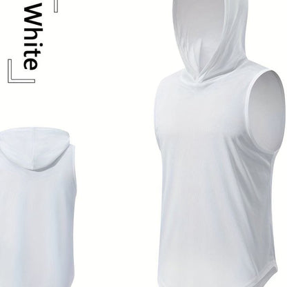 Débardeur à Capuche Homme Blanc Pur - Style Urbain et Confort Athleisure