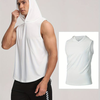 Débardeur à Capuche Homme Blanc Pur - Style Urbain et Confort Athleisure