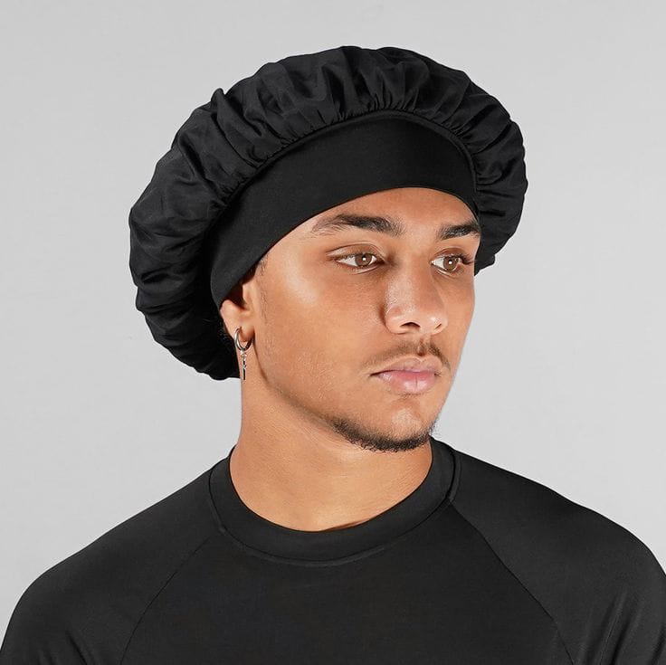 Pack Accessoires Homme Noir : Bonnet de Soin, Durag, Bonnet et Bandeau Sport Unisexe