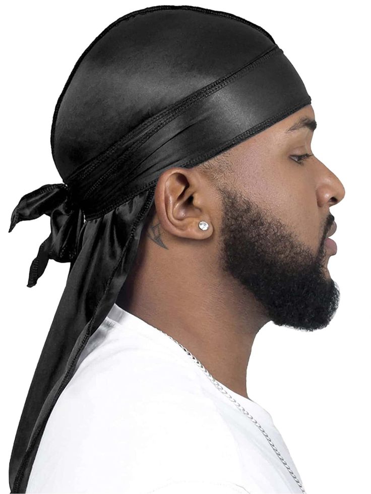 Pack Accessoires Homme Noir : Bonnet de Soin, Durag, Bonnet et Bandeau Sport Unisexe