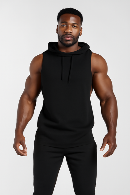 Pack Complet Bonnet de Nuit, Bandeau, T-shirt sans Manches, Sandales et Bonnet Tricot Noir