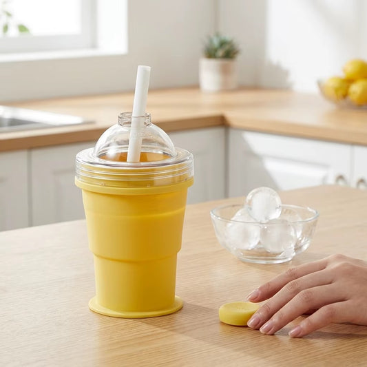 🧊🥤 Gobelet à Glaçons Pliable 2 en 1 كوب مكعبات الثلج القابل للطي 2 في 1