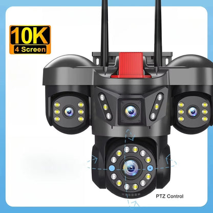📹 Caméra de Surveillance WiFi Solaire PTZ 10K 📹 كاميرا مراقبة ذكية لاسلكية بالطاقة الشمسية