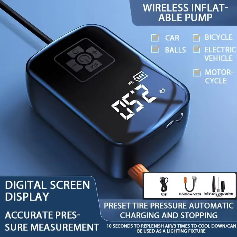 🚗 Compresseur d'Air Portable Sans Fil 🚗 مضخة هواء محمولة لاسلكية