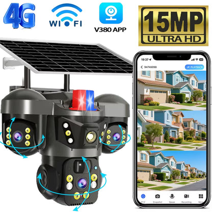 📹 Caméra de Surveillance WiFi Solaire PTZ 10K 📹 كاميرا مراقبة ذكية لاسلكية بالطاقة الشمسية