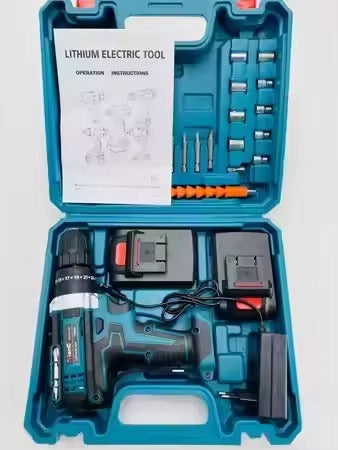 🔧⚡ Perceuse Visseuse Sans Fil 36V مثقاب لاسلكي 36 فولت مع بطاريتين وملحقات
