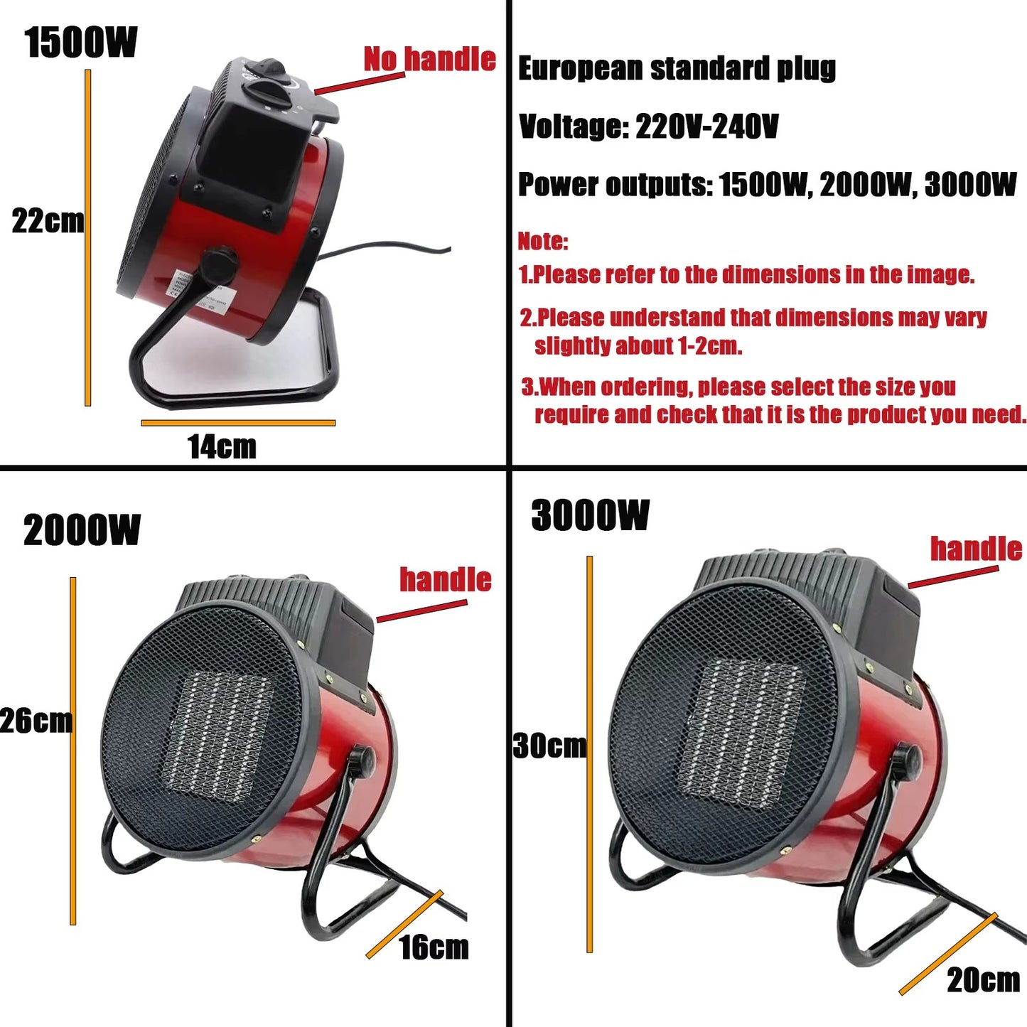 Chauffage Soufflant Industriel Portable – Puissant, Anti-Humidité et Ultra Résistant
