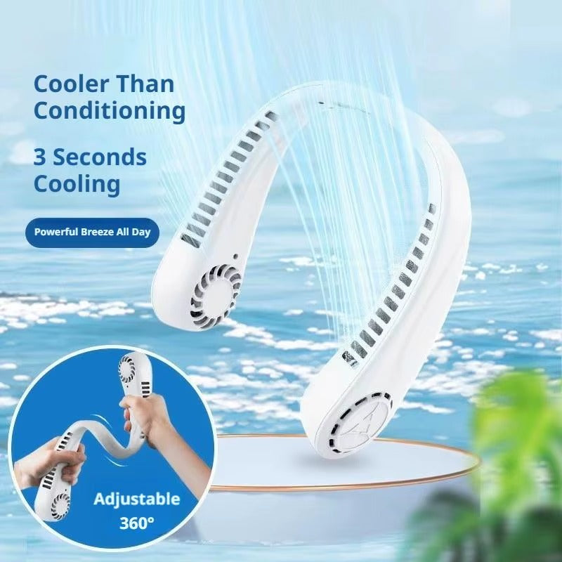 🌬️ Ventilateur de Cou Sans Pales 🌬️ مروحة رقبة محمولة بدون شفرات