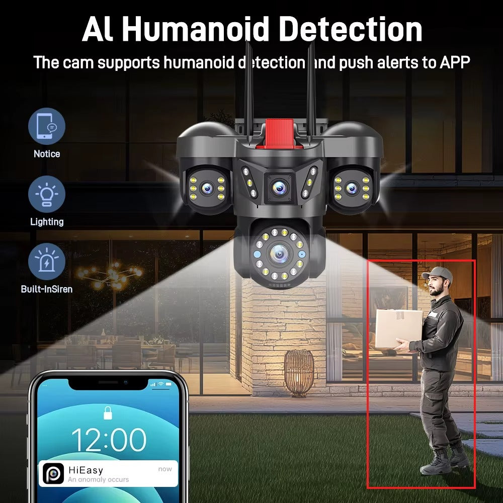 📹 Caméra de Surveillance WiFi Solaire PTZ 10K 📹 كاميرا مراقبة ذكية لاسلكية بالطاقة الشمسية