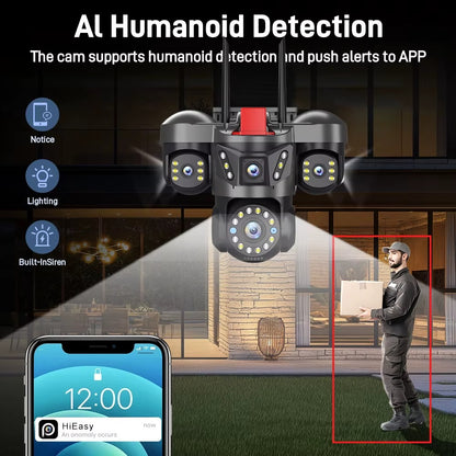 📹 Caméra de Surveillance WiFi Solaire PTZ 10K 📹 كاميرا مراقبة ذكية لاسلكية بالطاقة الشمسية