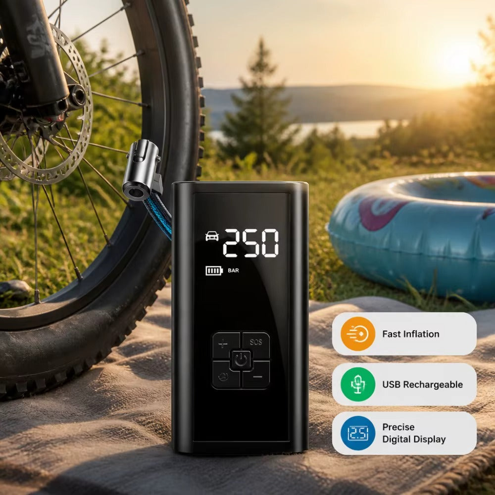 🚗 Compresseur d'Air Portable Sans Fil 🚗 مضخة هواء محمولة لاسلكية
