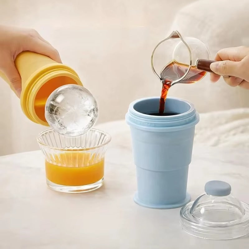 🧊🥤 Gobelet à Glaçons Pliable 2 en 1 كوب مكعبات الثلج القابل للطي 2 في 1