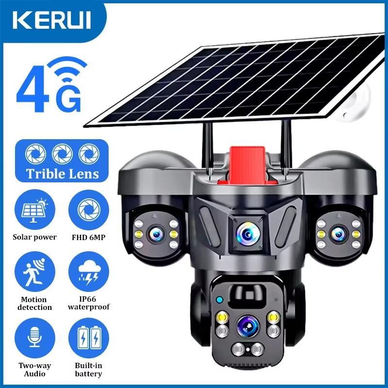 📹 Caméra de Surveillance WiFi Solaire PTZ 10K 📹 كاميرا مراقبة ذكية لاسلكية بالطاقة الشمسية