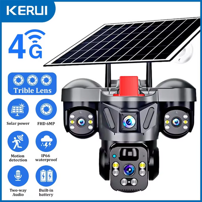 📹 Caméra de Surveillance WiFi Solaire PTZ 10K 📹 كاميرا مراقبة ذكية لاسلكية بالطاقة الشمسية