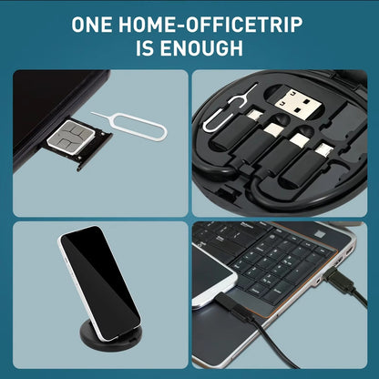 🔌⚡ Boîte de Rangement Portable 5 en 1 صندوق تخزين محمول 5 في 1 للإكسسوارات والشحن
